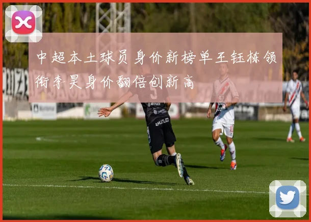 中超本土球员身价新榜单王钰栋领衔李昊身价翻倍创新高