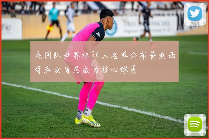美国队世界杯26人名单公布普利西奇和麦肯尼成为核心球员